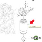 ER0504287009 - Fuel filter 5075 5085 g Original John Deere