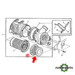 AL78224 - AIR FILTER 6100 6400 Original John Deere