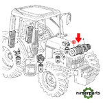 AL78869 - Motor filter Series 6010 7010 6 Original cylinders John Deere.