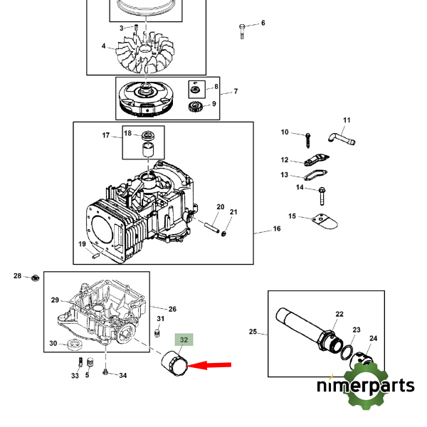 John Deere Original Equipment Oil Change Kit - (2) TY22029 + AM107423
