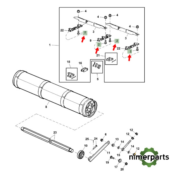 19M7284 - TORNILLO 8X20 JOHN DEERE