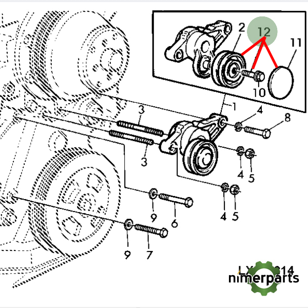 AL116368 - Tensioner Roller Correa 6000 John Deere