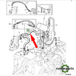 AL157977 - ELEVATOR HYDRAULIC HOSE 6020 6620 JOHN DEERE