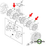 ER117167 - PLATO FRENO 5 5015 JOHN DEERE