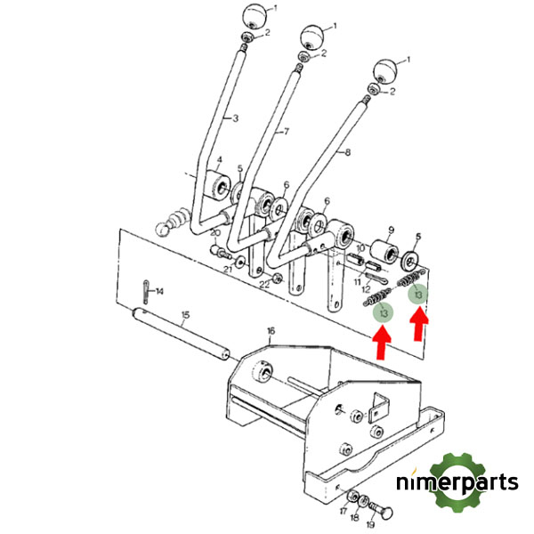 L12731 - MUELLE PALANCAS COSECHAD. JOHN DEERE