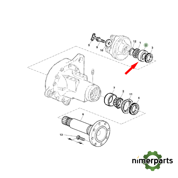 L154621 - ROD PALIER runway 5 6620 John Deere - Nimerparts - Spare ...