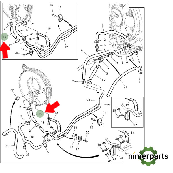 L157913 - MANGUITO ENFRIADOR C.C 6020 JOHN DEERE