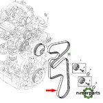 L203307 - CORREA VENTILADOR 6R 6M JOHN DEERE