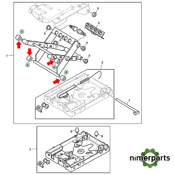 L38855 - RODILLO ASIENTO SG2 SUPER CONFORT JOHN DEERE