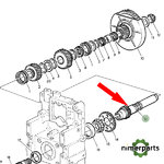 R129768 - EJE MANDO TDF 6800 7010 JOHN DEERE