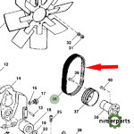 R131213 - CORREA VENTILADOR 8 8010 JOHN DEERE