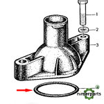 R97877 - Rub thermostat cover S40 50 John Deere
