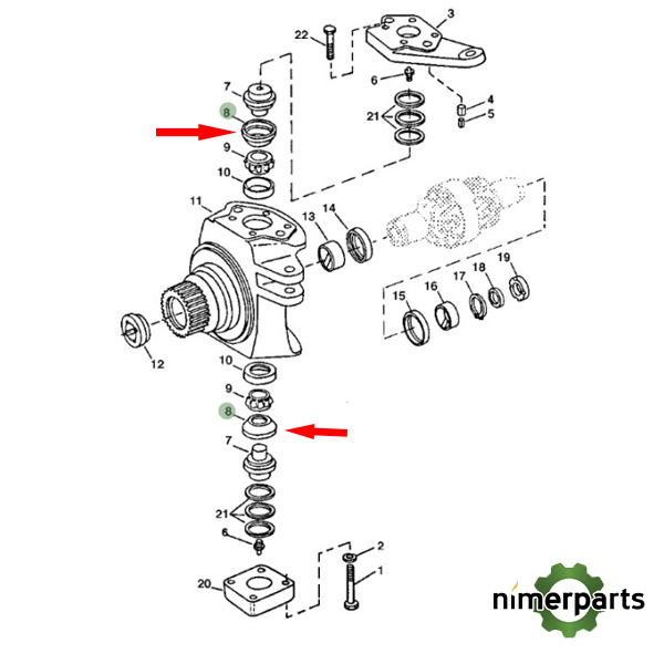 RE238667 - Retan Muñon TDM 7 8000 John Deere - Nimerparts