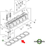 RE55475 - BOARD OF CULATA 7710 8 8020 JOHN DEERE