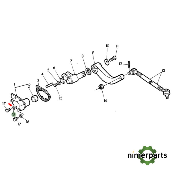 T11292 - JUNTA PALANCA DIRECCION ORIGINAL JOHN DEERE