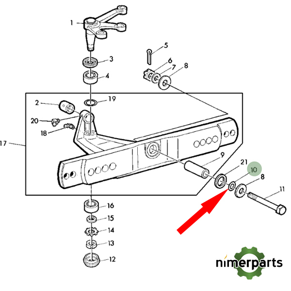 T25921 - SUPLEMENTO BULON HUECO JOHN DEERE
