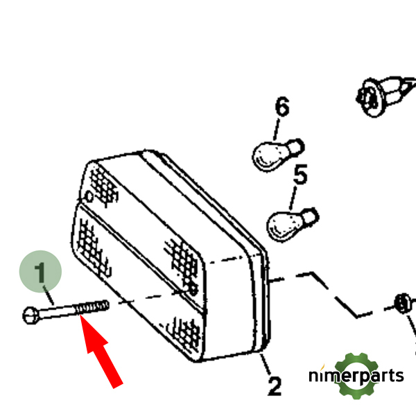 21M7452 - TORNILLO 6 MM X 90 MM PILOTO TRASERO 7 8000 JOHN DEERE
