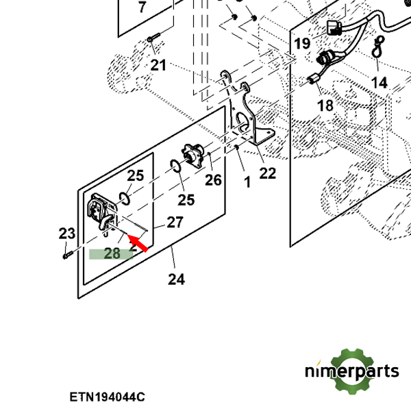 34h235 - Elastic Pin John Deere