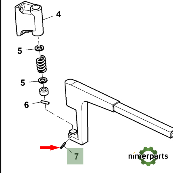 34m7098 - John Deere elastic pin