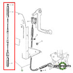 AL151614 - Cable clutch 1070mm 6120 6620 John deere