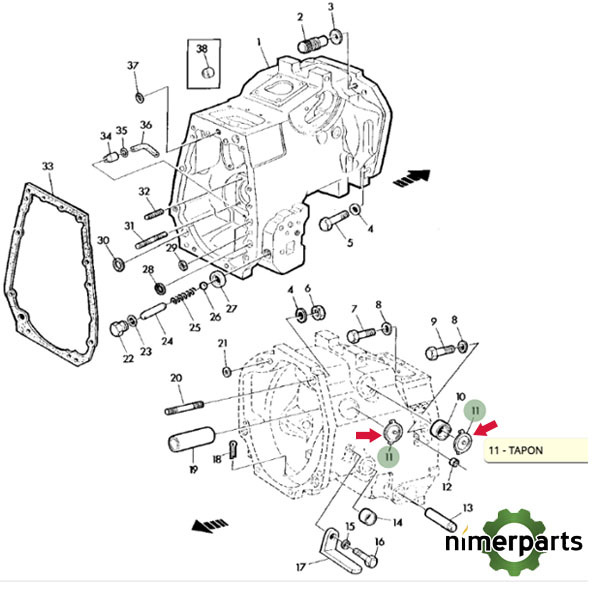 AL24554 - JOHN DEERE clutch housing