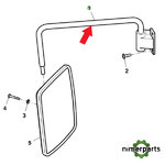 AL77485 - Mirror arm LH left 6000