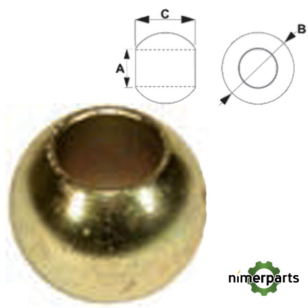 MCXFA1383 - Original Hitch Ball John Deere