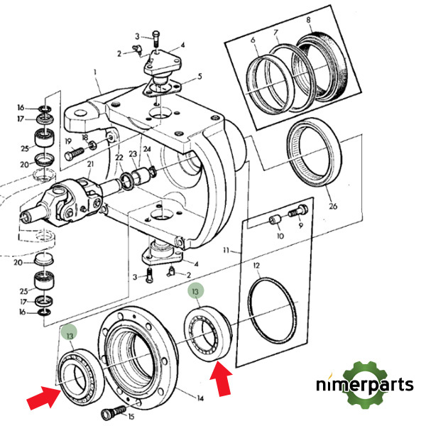 VPJ2530 - RODAMIENTO BUJE RUEDA VAPORMATIC PARA AL38099 JOHN DEERE