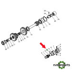 ER024383 - PASADOR ELASTICO EJE TDF 5000 JOHN DEERE