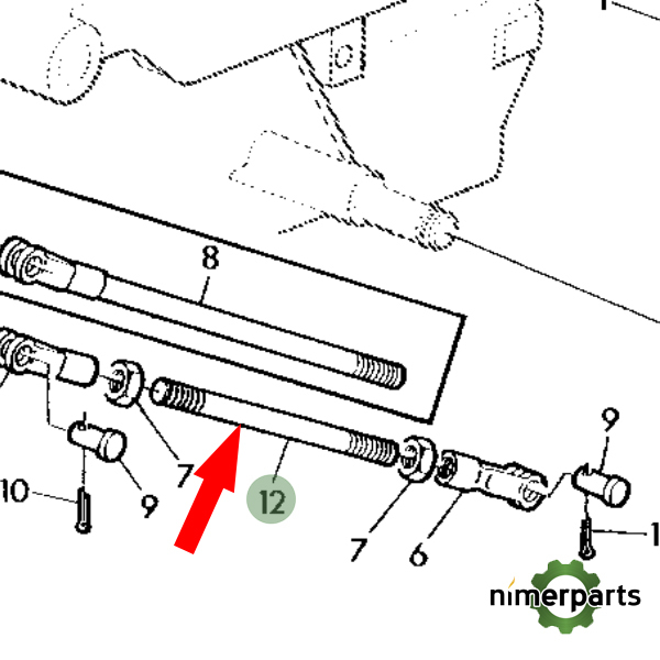 L62679 - ESPARRAGO PEDAL EMBRAGUE JOHN DEERE
