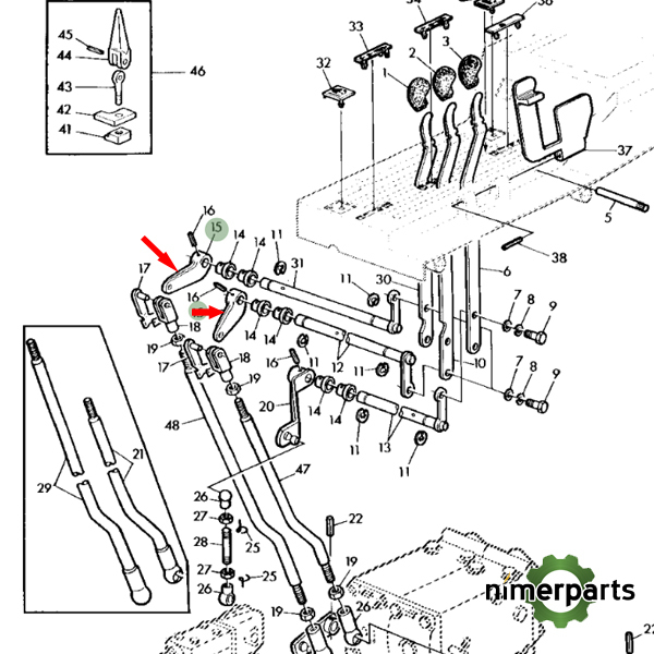 R50012 - John Deere Elevator Lever Arm