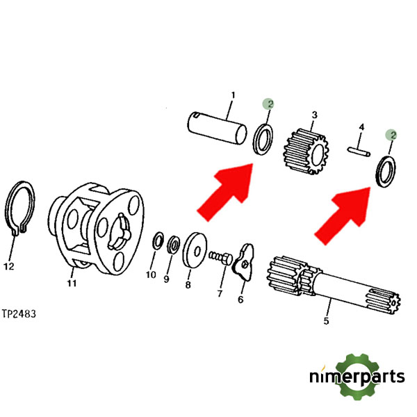 T141566 - PIÑON REDUCING WASHER JOHN DEERE