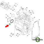 T39741 - Cap rubber ring c/c 8 8020 John deere