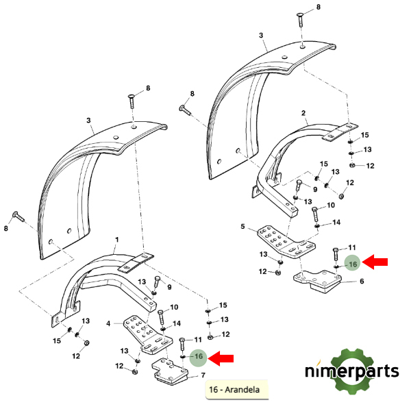 ER023075 - ARANDELA PLANA 14MM JOHN DEERE