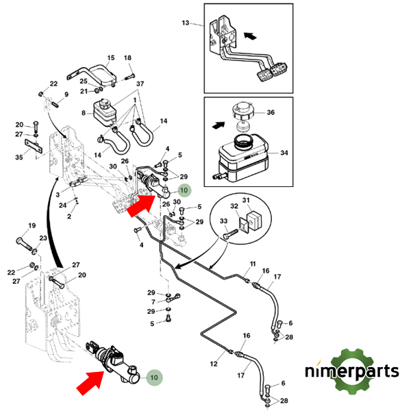 ER374066 - BOMBA DE FRENO 5GF 5GN 5GL JOHN DEERE