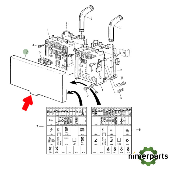 L112529 - TAPA CAJA FUSIBLES 6 6010 JOHN DEERE