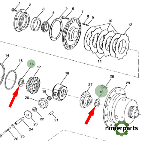 R99466 - ARANDELA FIBRA GRUPO 46 8 9020 JOHN DEERE