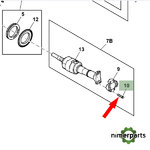 R100357 - Cardan TDM 8020 9020 John Deere screw