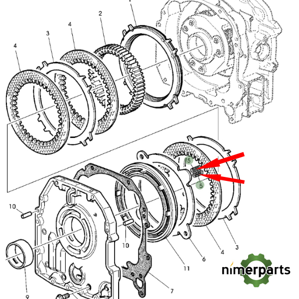 R109908 - MUELLE PLATOS INVERSOR 68 6920 JOHN DEERE