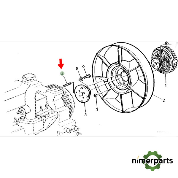 L61726 - L61726 ESPARRAGO VENTILADOR 6000 JOHN DEERE