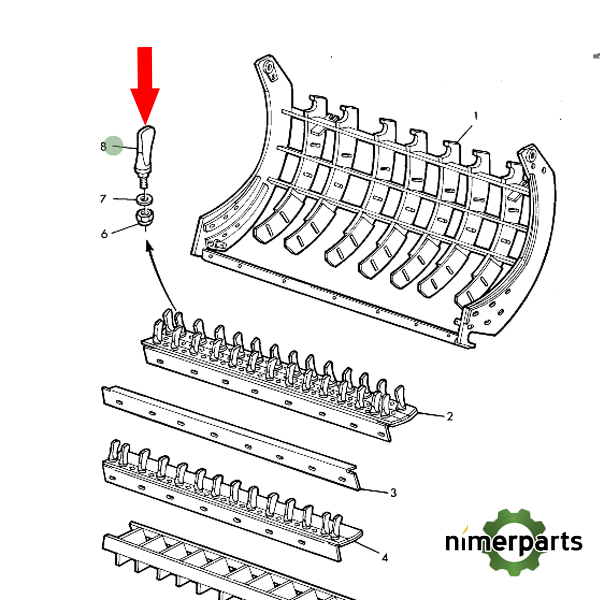 H132057 - DEDO CILINDRO ARROZ JOHN DEERE