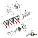 RE283066 - TDF clutch disc after 5000m John Deere