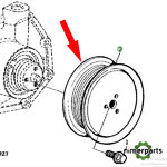 R115250 - POLEA BOMBA AGUA 6010 6020 JOHN DEERE