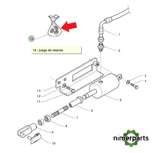 ER263044 - GAME CONTEINES Bombin clutch TDF 5015 John Deere