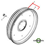 RE526324 - VOLANTE MOTOR 6030 4 CILINDROS 6M 6R JOHN DEERE