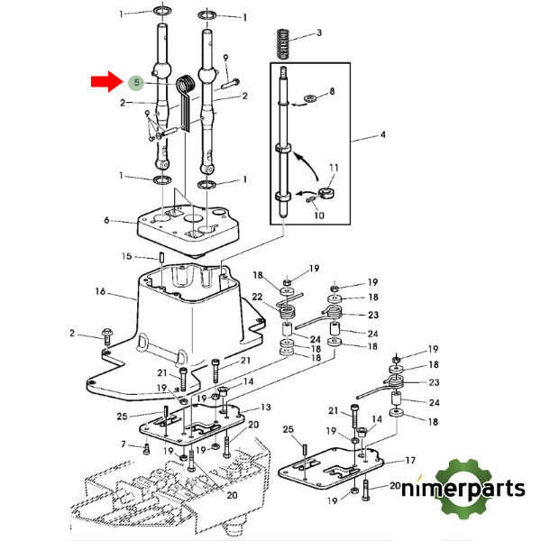 L116487 - MUELLE DE TORSION JOHN DEERE