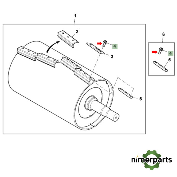 HXE143972 - JOHN DEERE CILINDER SCREW