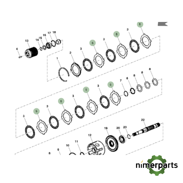 R283067 - PLACA EMBRAGUE 5000 JOHN DEERE