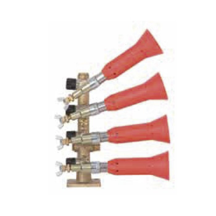 925 - Columna Con Pulverizador Regulable 4 Salidas - Latón con Módulo Antigota