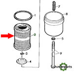 VPK1504 - CARTUCHO DE FILTRO DE ACEITE HIDRÁULICO / TRANSIMISIÓN VAPORMATIC PARA JOHN DEERE